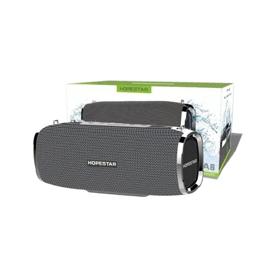 HOPESTAR PORTABLE BLUETOOTH SPEAKER A6 TWS/HANDS-FREE/U DISK/TF/AUX WATER-RESISTANT POWER BANK 34W GRAY